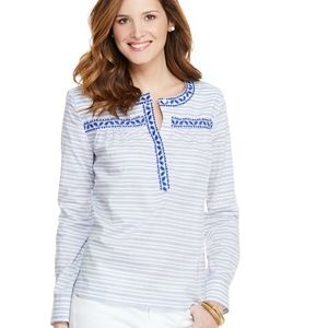 Vineyard Vines / Resort Stripe Embroidered Top